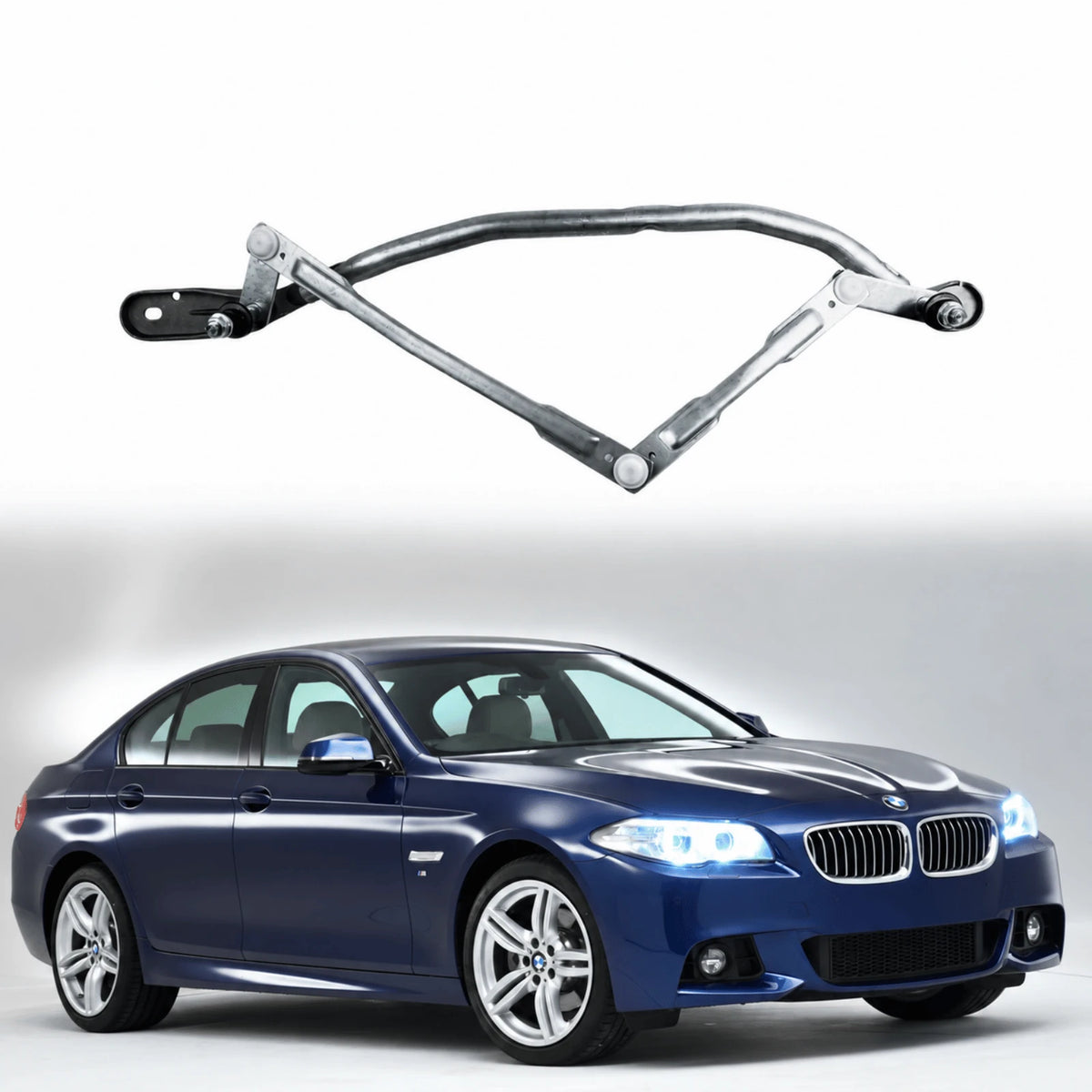 image of BMW F10 F11 RHD Front Windscreen Wiper Linkage Replacement Part 7272452