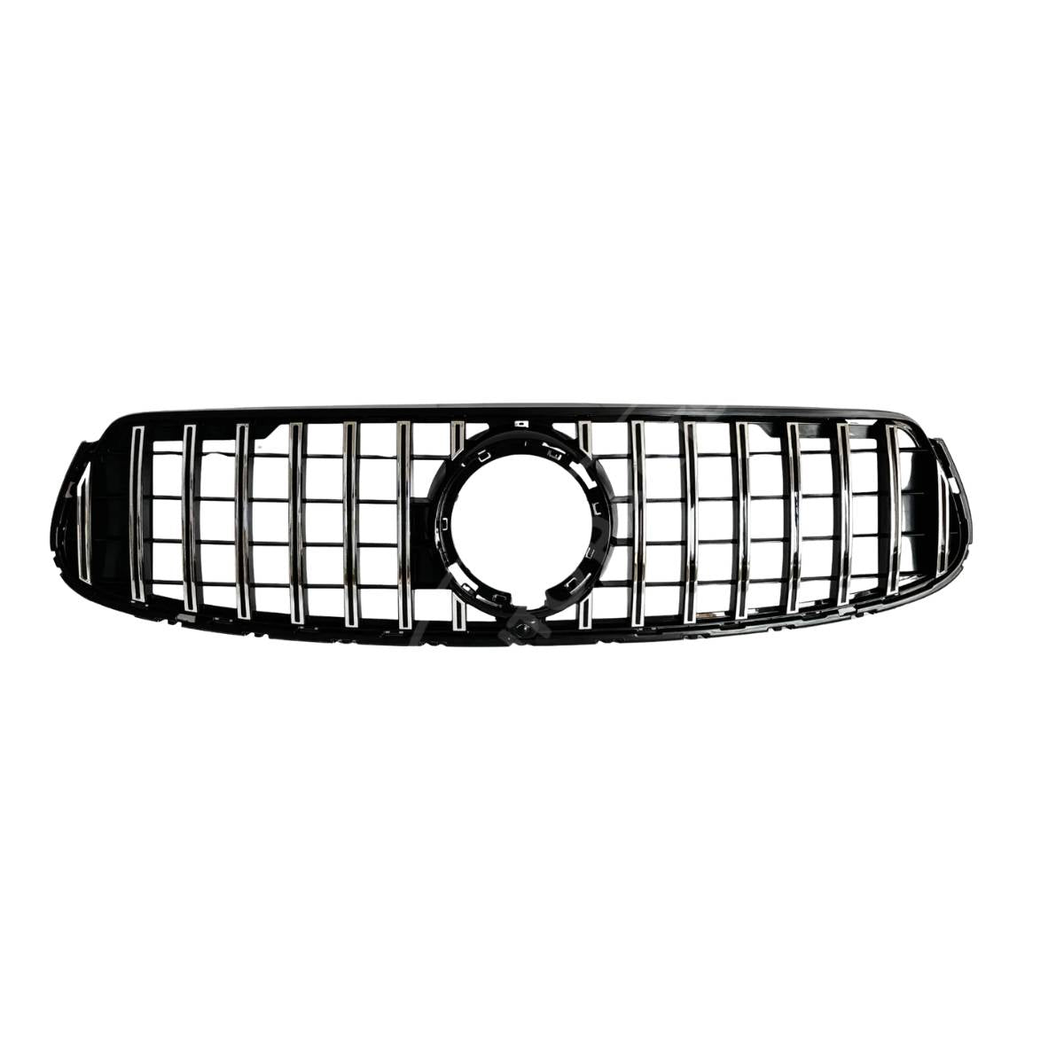 Front Bumper Chrome Slats GT Sport Grille | Fits 2019–2023 Mercedes-Benz GLC-Class W253/C253 Coupe GLC300 & GLC43 (Facelift)