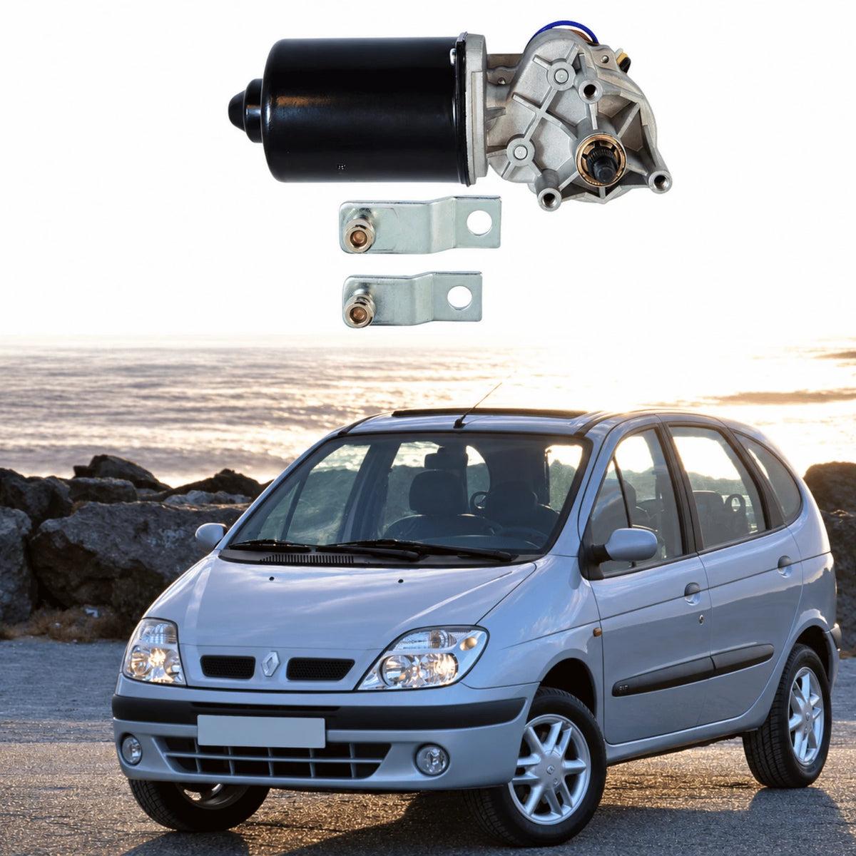 image of Renault Megane Mk1 Front Windscreen Wiper Motor New Replacement 7701204818