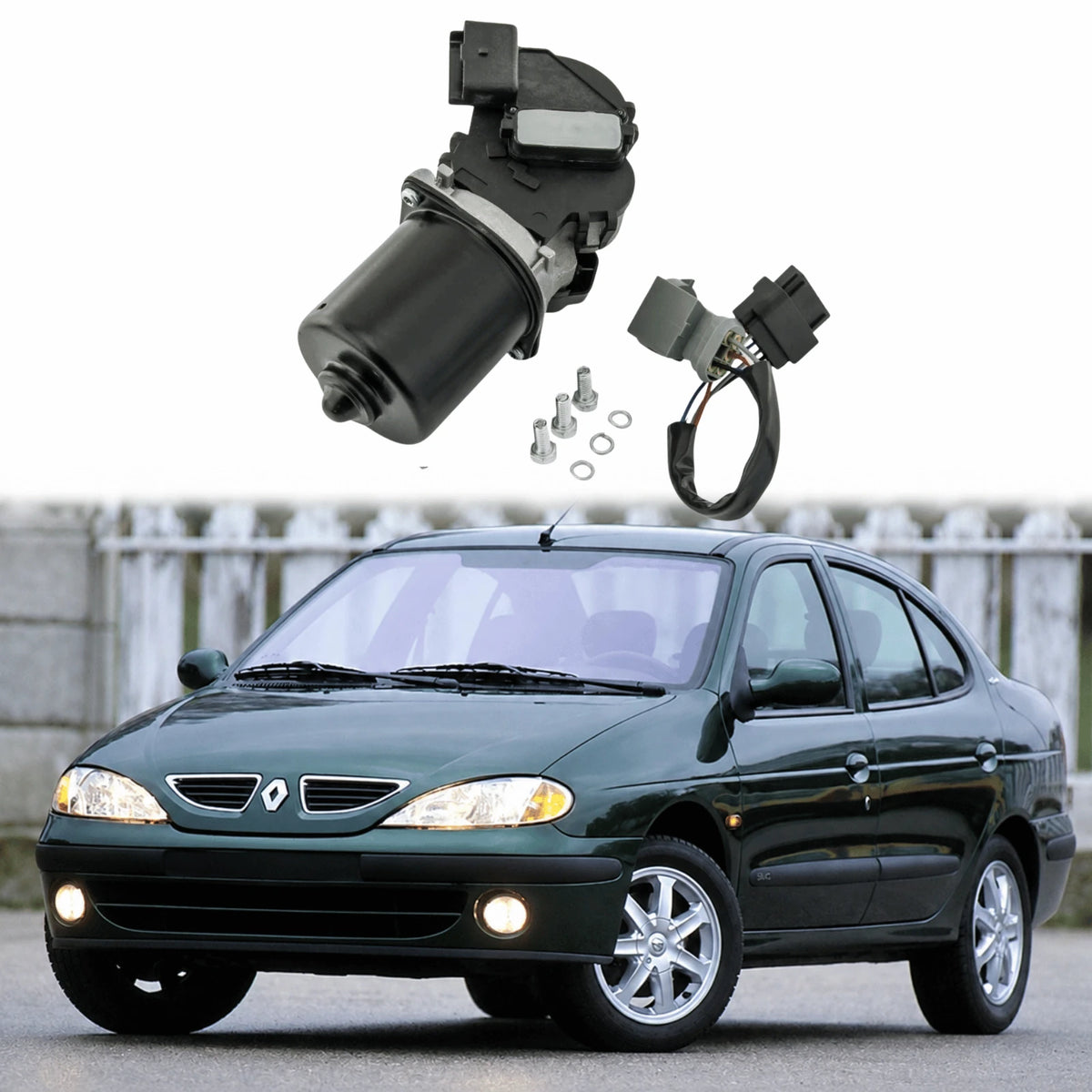 image of OEM 7701206549 Front Wiper Motor for Renault Megane 1 12V