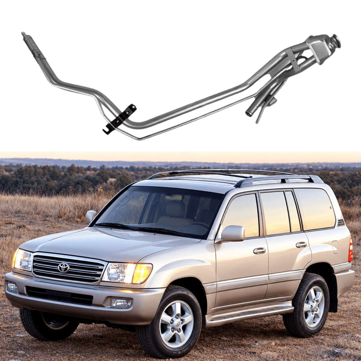 Image of Lexus LX470 petrol fuel filler neck pipe, part number 77201-60540