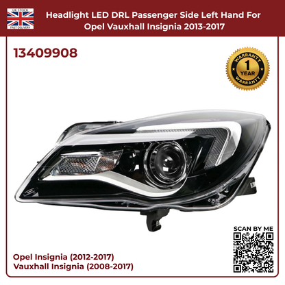image of Vauxhall Opel Insignia Front Left Headlight 2013–2017 13409908