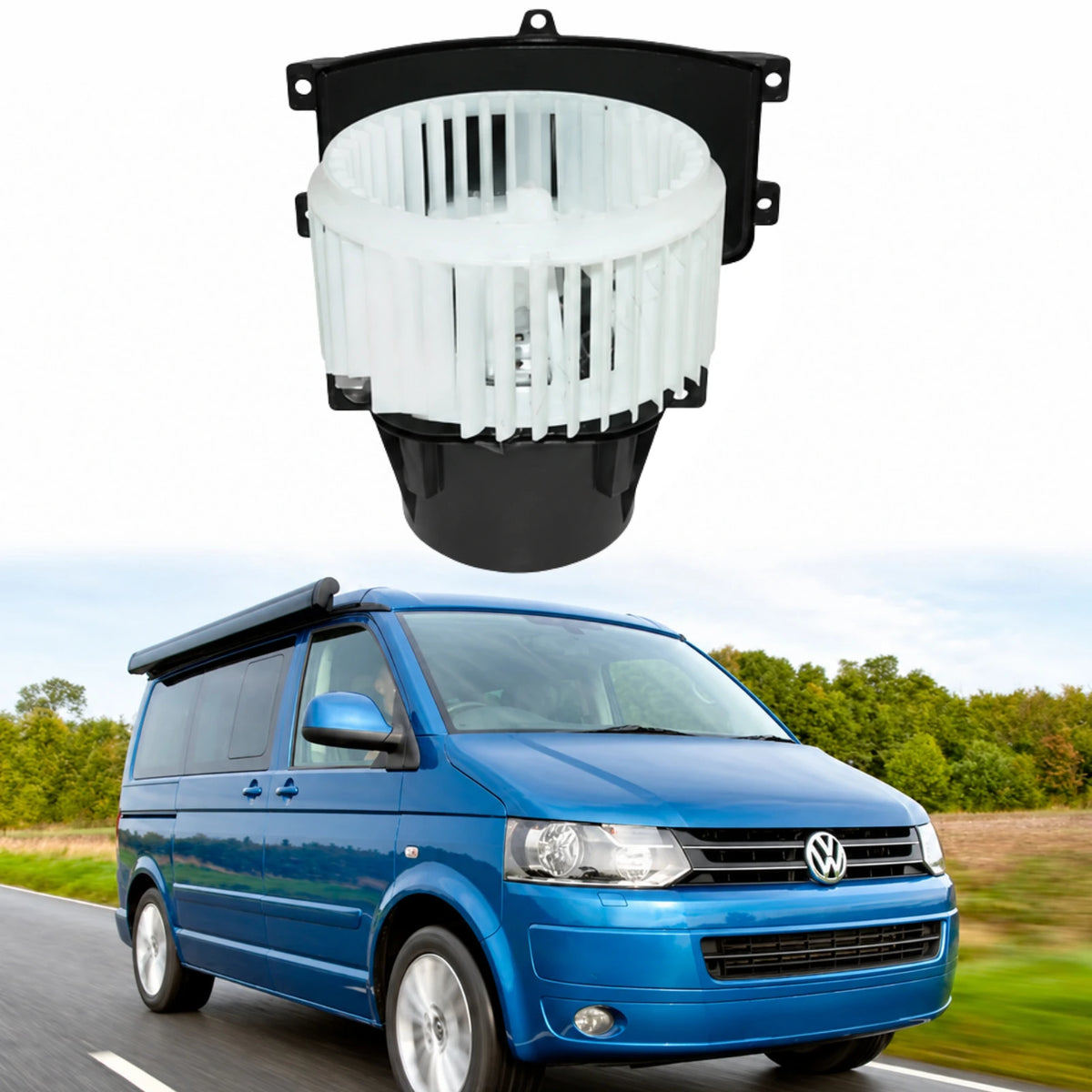 Image of HVAC Heater Blower Motor 7E2819021A for Volkswagen Transporter