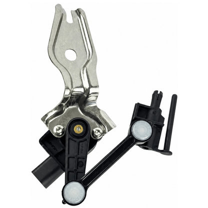 Image of Audi Q7 4L front left headlight level sensor with linkage
