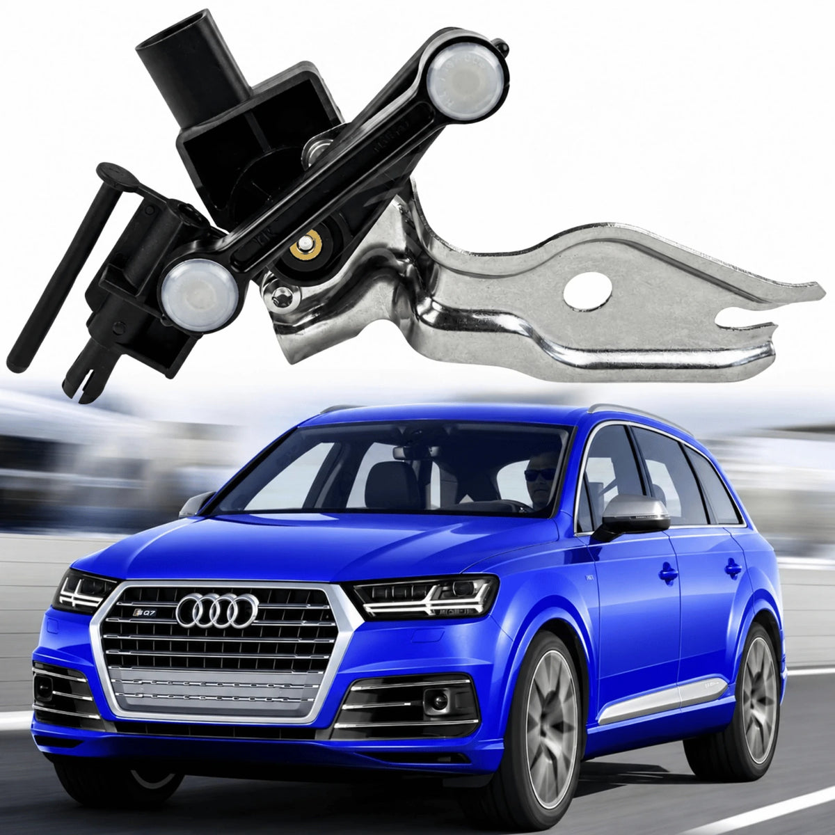 1. Image of Audi Q7 headlight level sensor OEM 7L6616213