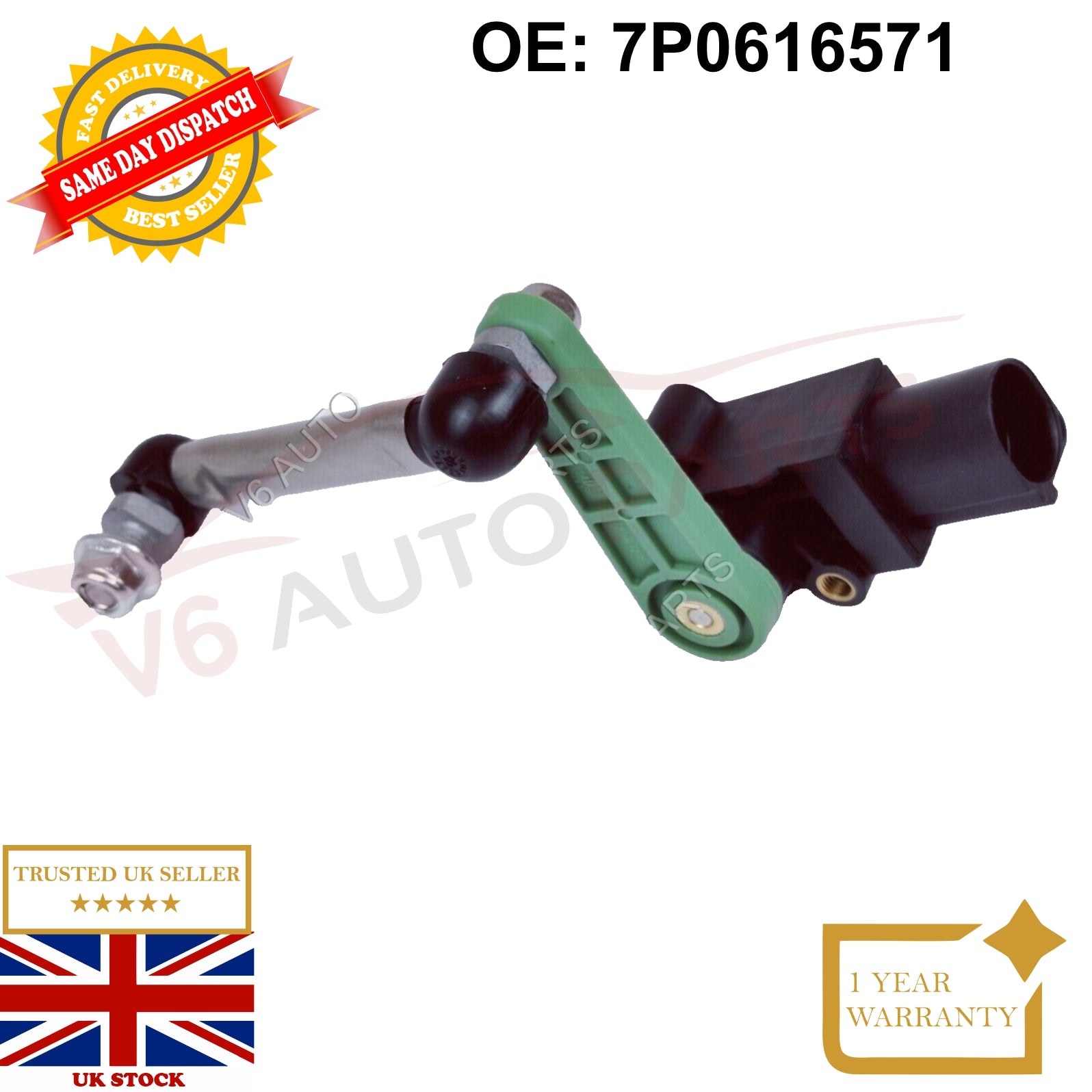 7P0616571 Suspension Height Level Sensor For 2010 - 2020 Porsche Cayenne Rear Left Right