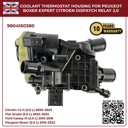 Coolant Thermostat Housing 9804160380 for Ford, Peugeot, Toyota & Vauxhall 2.0 Diesel Engines