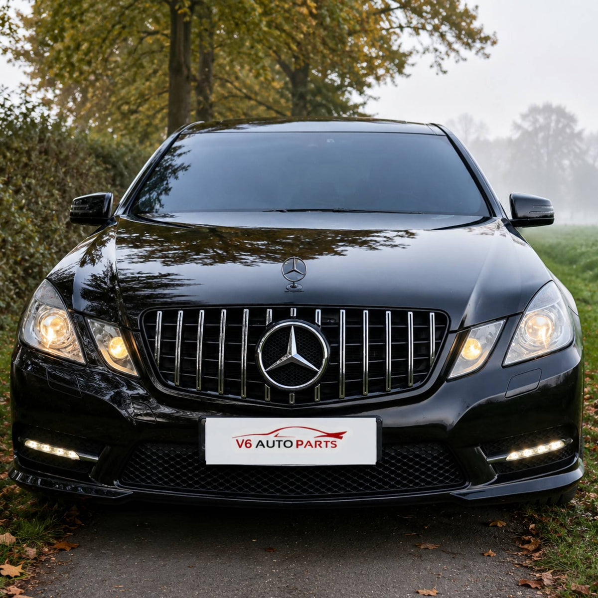 Mercedes E‑Class W212 Saloon Front Bumper Grille Chrome Slats (E200 E220 E250) 2009‑2013