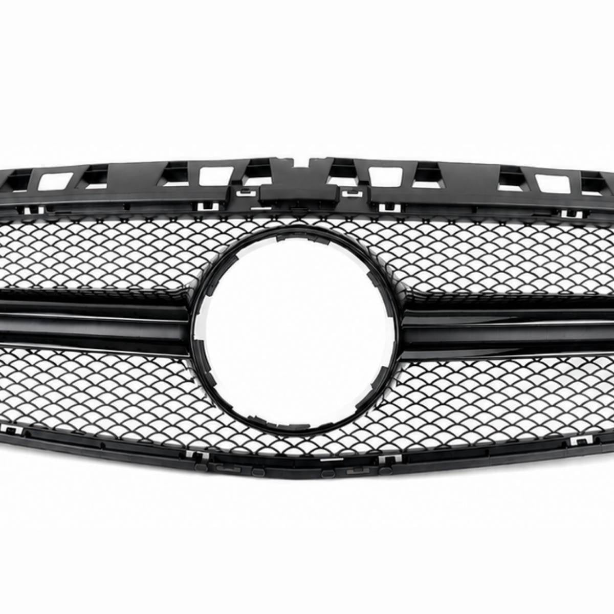 For Mercedes-Benz A-Class W176 Front Bumper AMG Sport Grille – Gloss Black (A45, A180, 2012–2015)