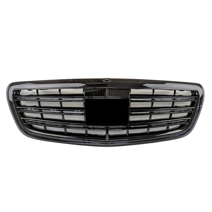 For Mercedes S‑Class W222 Front Grille Gloss Black | Night View S450 S63 AMG (2014–2020)