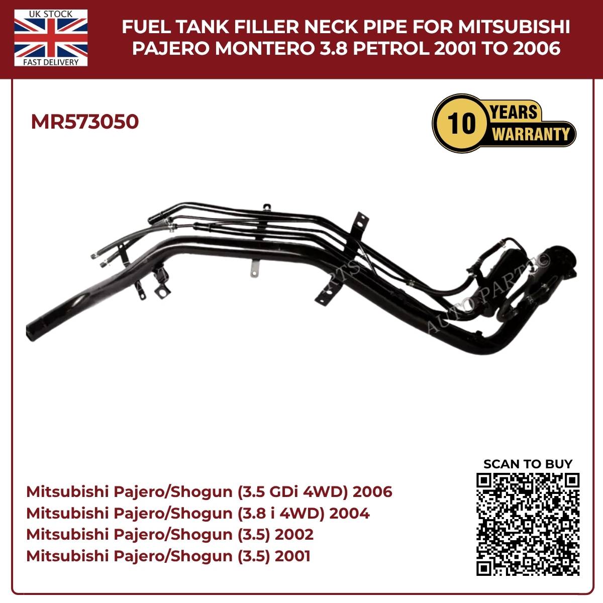 Fuel Tank Filler Neck Pipe for Mitsubishi Pajero/Montero 3.8L Petrol (2001–2006) – Direct Fit Replacement
