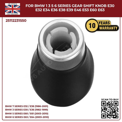 Black 5 Speed Gear Shift Knob – BMW 1 3 5 6 Series E30‑E39