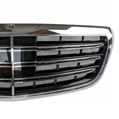 For Mercedes S-Class W222 S65 Maybach Front Radiator Chrome Grille (2014–2020)