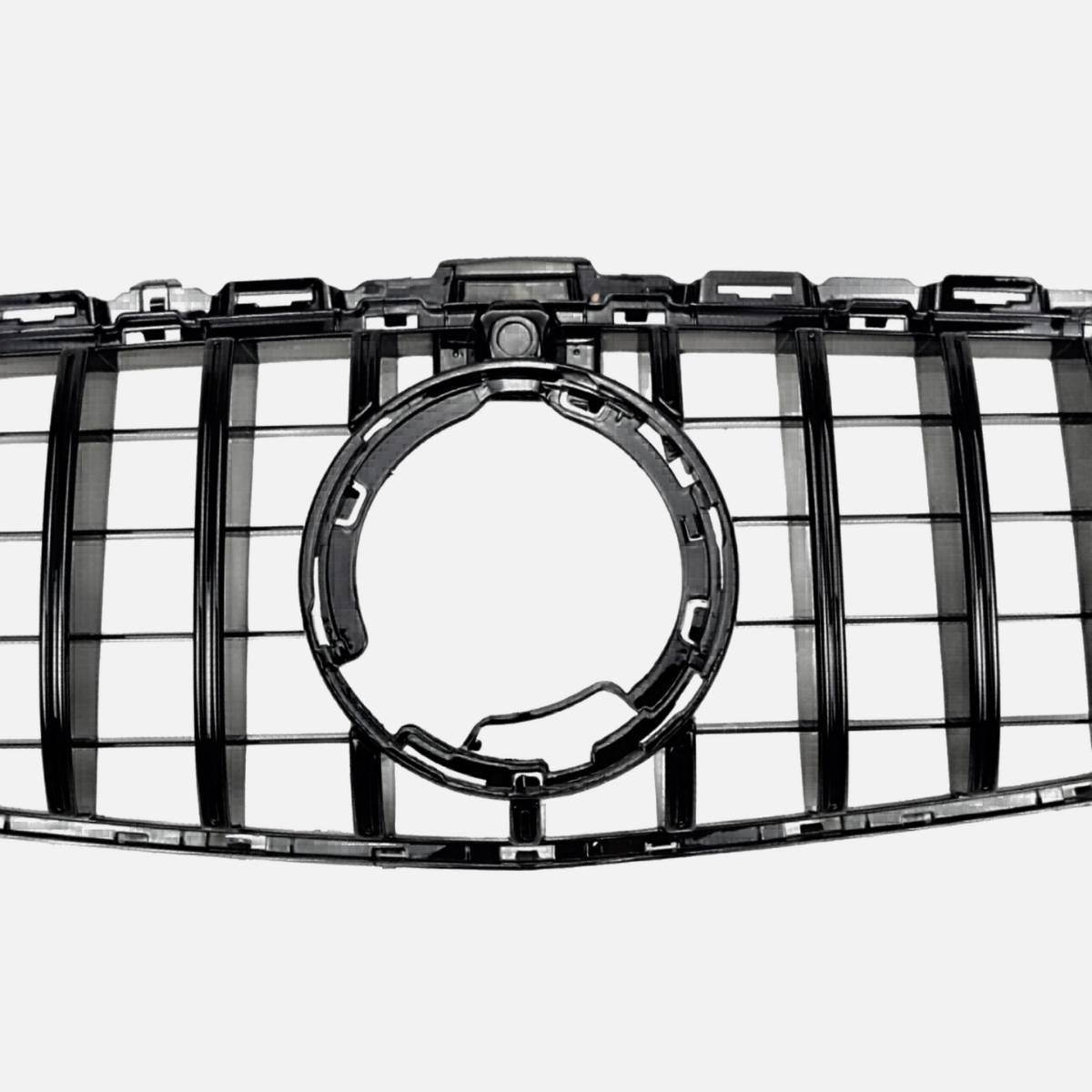 GT‑Style Gloss Black Front Radiator Grille for Mercedes‑Benz C‑Class W205 (2018‑2020 | C200, C43 AMG)