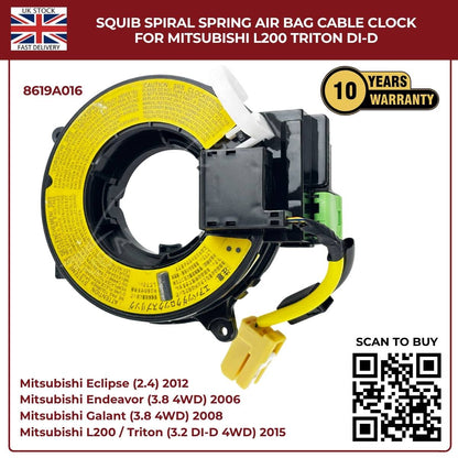 Squib Spiral Spring Airbag Clock Cable for Mitsubishi L200 Triton DI-D