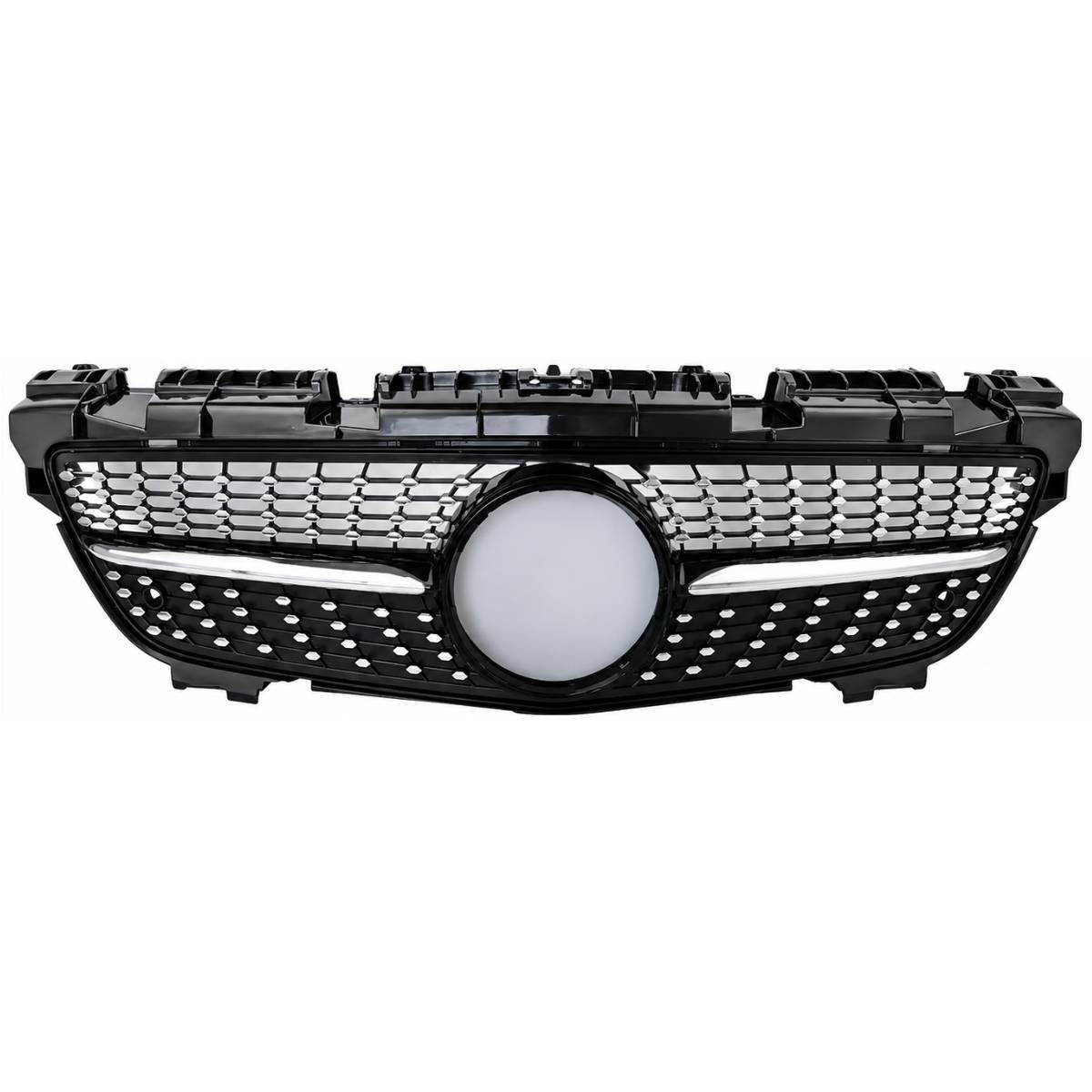 For Mercedes-Benz SLK R172 Front Bumper Grille – AMG Diamond Style Black (2011–2016, SLK200/SLK55 AMG Pre-Facelift)