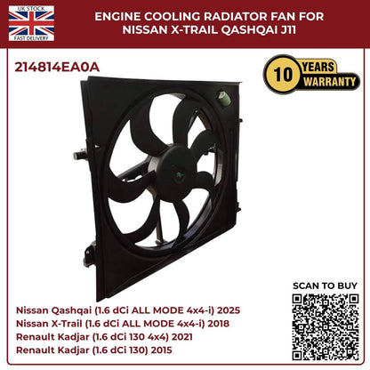 Nissan X-Trail & Qashqai J11 Radiator Cooling Fan – OEM 214814BE0B / 214814EB0A