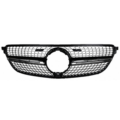Front Radiator AMG Diamond Style Black on Chrome Fin Grille – Fits Mercedes-Benz GLE-Class W292/C292 (2015–2018)