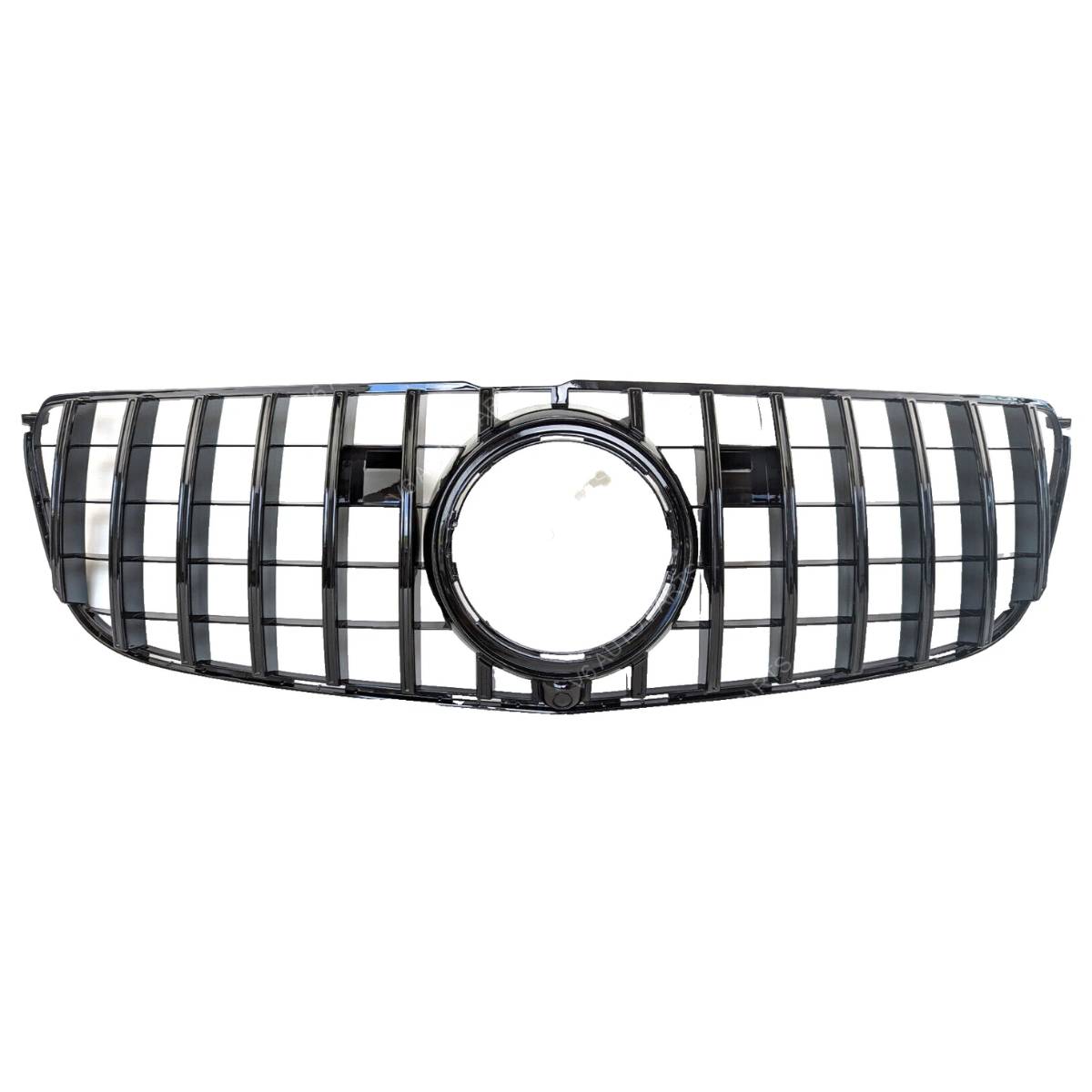 Front Bumper Gloss Black GT Grille – Mercedes GLS-Class X166 (2016–2019 AMG Distronic Style)