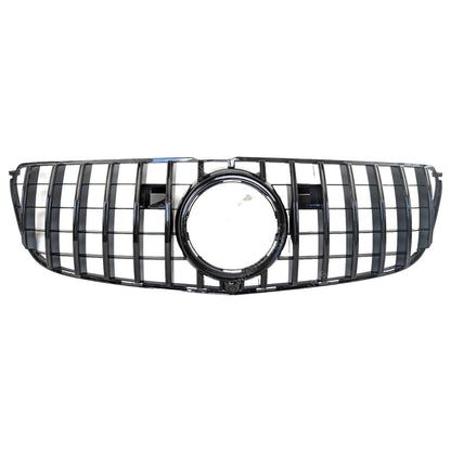 Front Bumper Gloss Black GT Grille – Mercedes GLS-Class X166 (2016–2019 AMG Distronic Style)