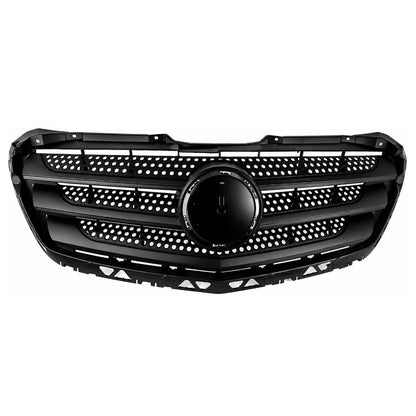 Front Bumper Radiator Grille for Mercedes-Benz Sprinter W906 319 CDI Van / Bus / Chassis Cab (2013–2017 Facelift) – Black, No Emblem