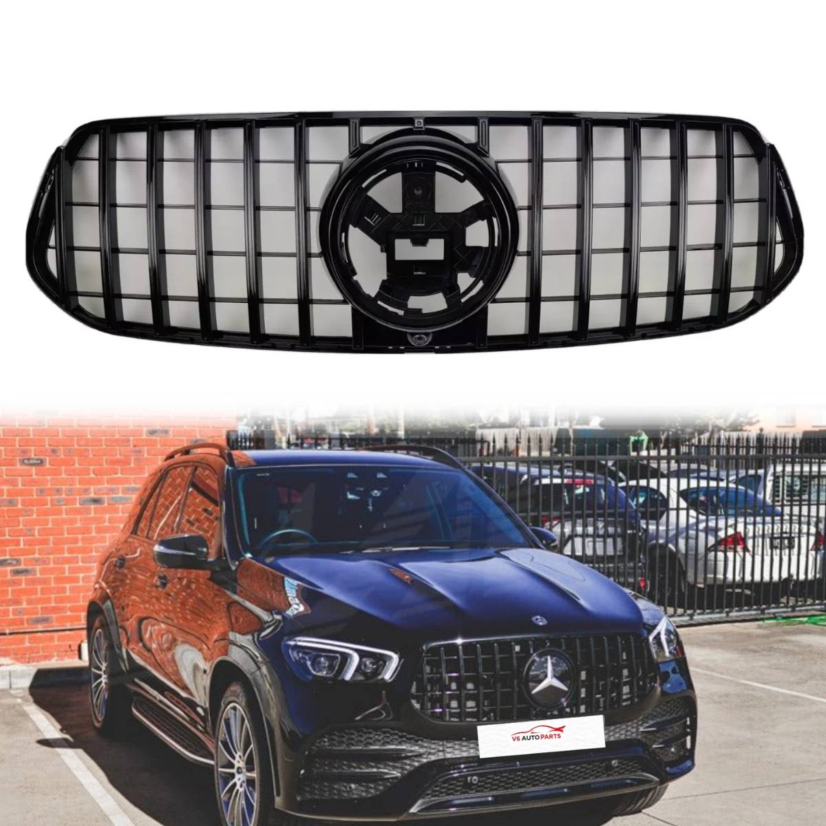 Front Bumper Panamericana GT Grille – Fits 2019–2023 Mercedes-Benz GLE-Class C167 GLE350 AMG