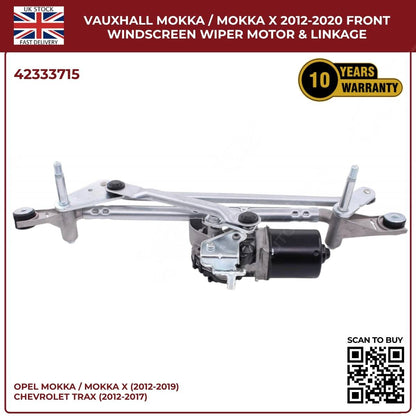 Front Windscreen Wiper Linkage & Motor For Opel Mokka / Mokka X 2013 - 2019 RHD