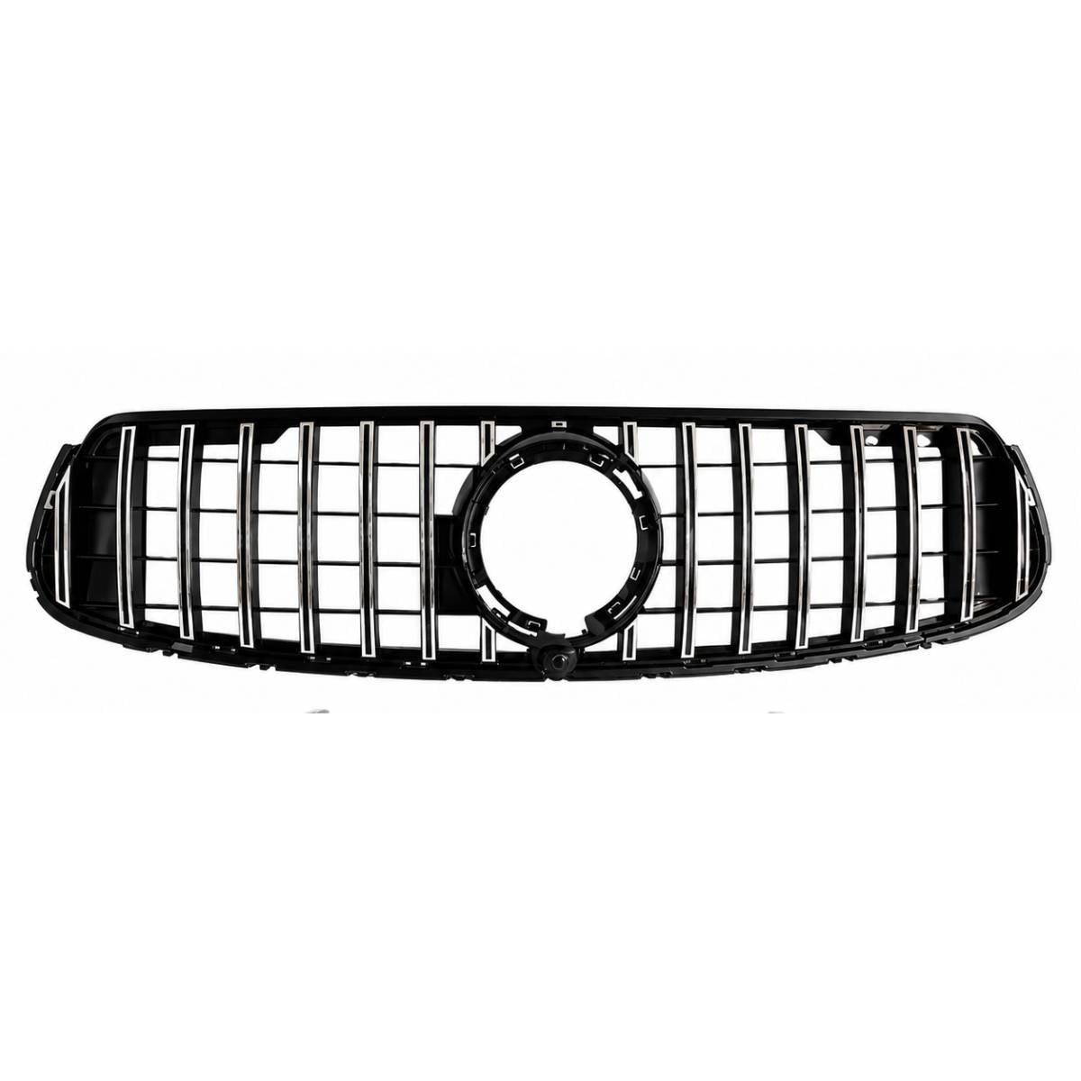 Front Bumper Chrome Slats GT Sport Grille | Fits 2019–2023 Mercedes-Benz GLC-Class W253/C253 Coupe GLC300 & GLC43 (Facelift)