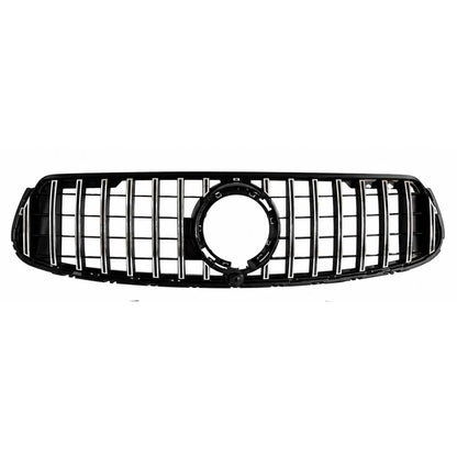 Front Bumper Chrome Slats GT Sport Grille | Fits 2019–2023 Mercedes-Benz GLC-Class W253/C253 Coupe GLC300 & GLC43 (Facelift)