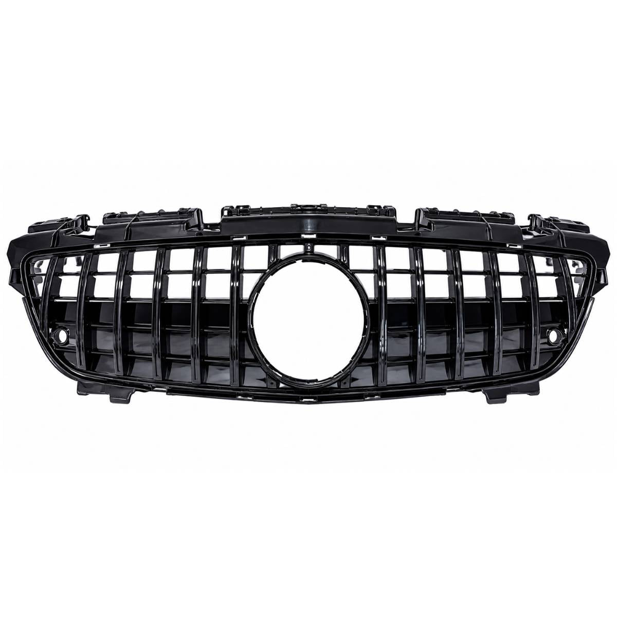 Front Black Panamericana GT-R Replacement Grille for Mercedes SLK-Class R172 (2011-2016) AMG Style, Distronic Compatible