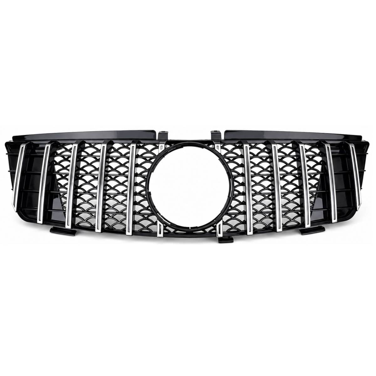 For Mercedes W164 ML-Class Front Bumper Chrome Sport Grille (2005–2008, ML550)