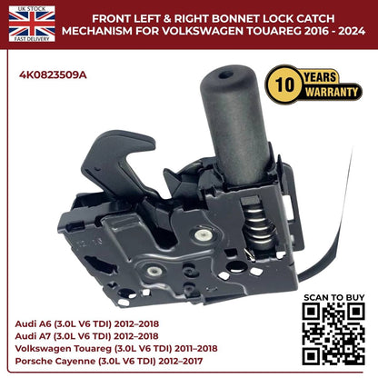 Front Left & Right Bonnet Lock Catch Mechanism– Fits Cupra Leon & Audi A6 OEM 4K0823509A
