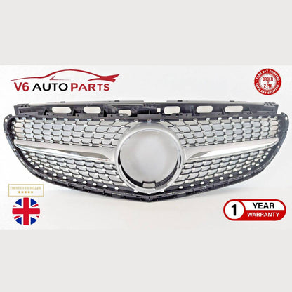 For Mercedes E‑Class W212 Diamond Front Grille – AMG Facelift E250 (2013–2016)