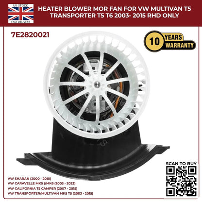 Image of VW T5 1.9 TDI heater blower motor 7E2820021