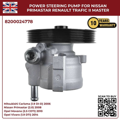 Image of power steering pump 8200024778 for Nissan Primastar