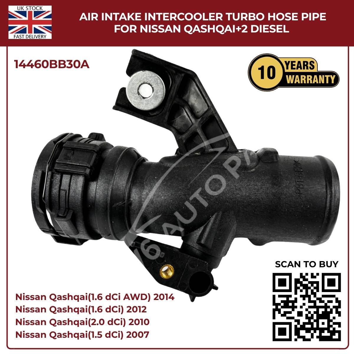 Air Intake Intercooler Turbo Hose Pipe For Nissan Qashqai+2 Diesel