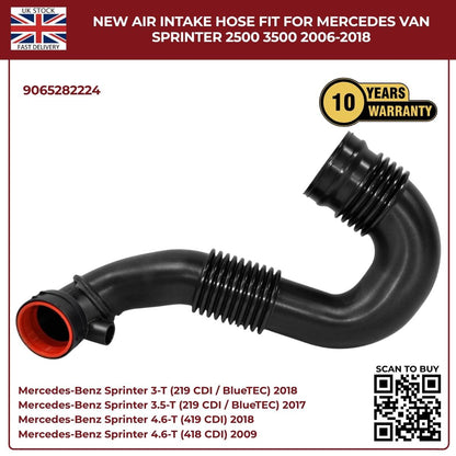For Mercedes Sprinter Diesel Air Intake Hose A9065282224 (2006–2018, W906 OM642)