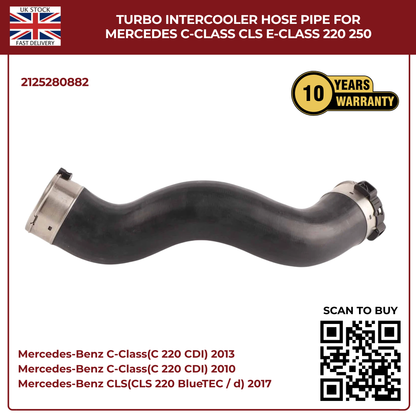 Turbo Intercooler Hose Pipe for Mercedes-Benz C-Class, CLS & E-Class 220/250 CDi BlueTEC – OEM 2125280882