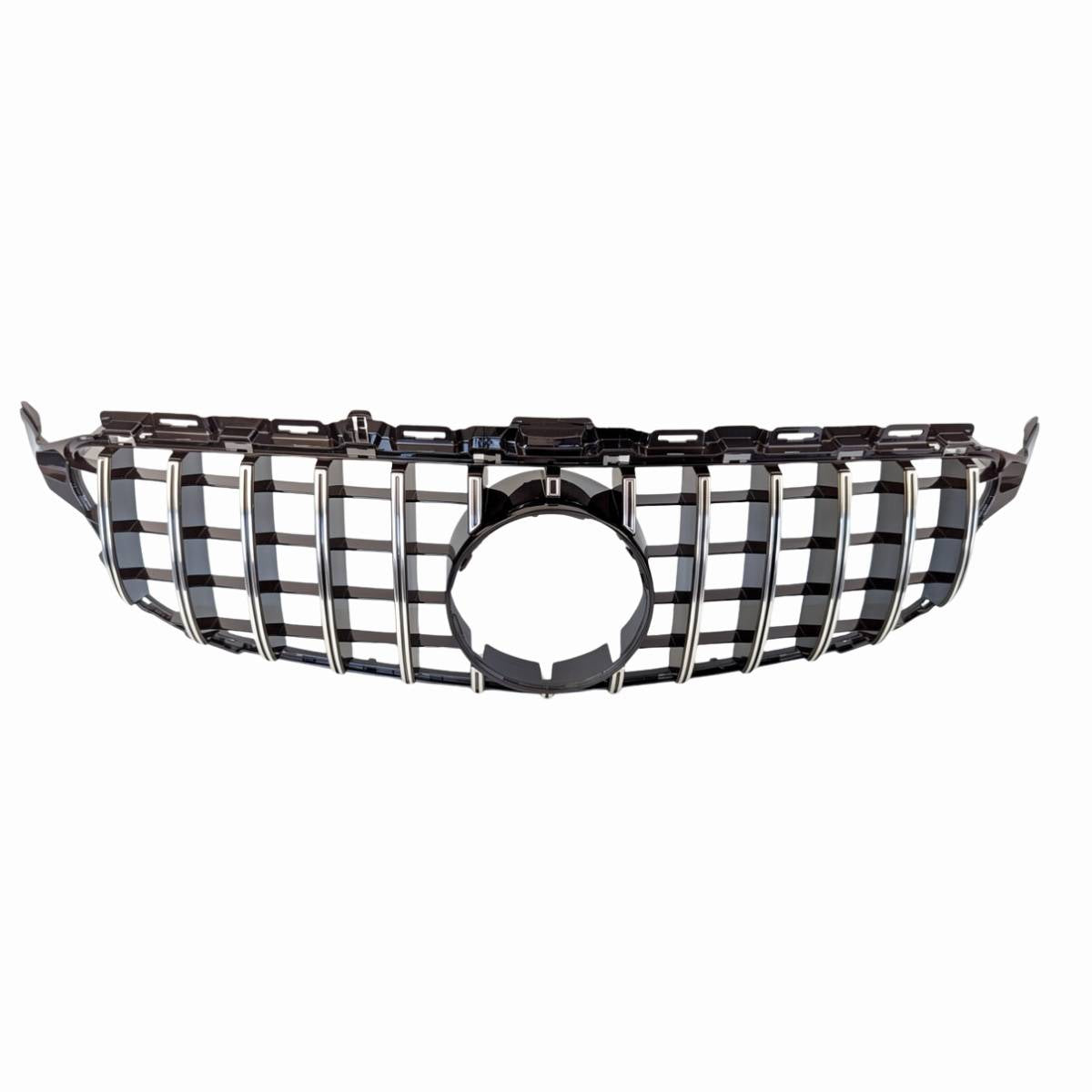 Mercedes-Benz C-Class C205 GT Panamericana Front Radiator Grille (2015–2018, Chrome, No Camera Hole)