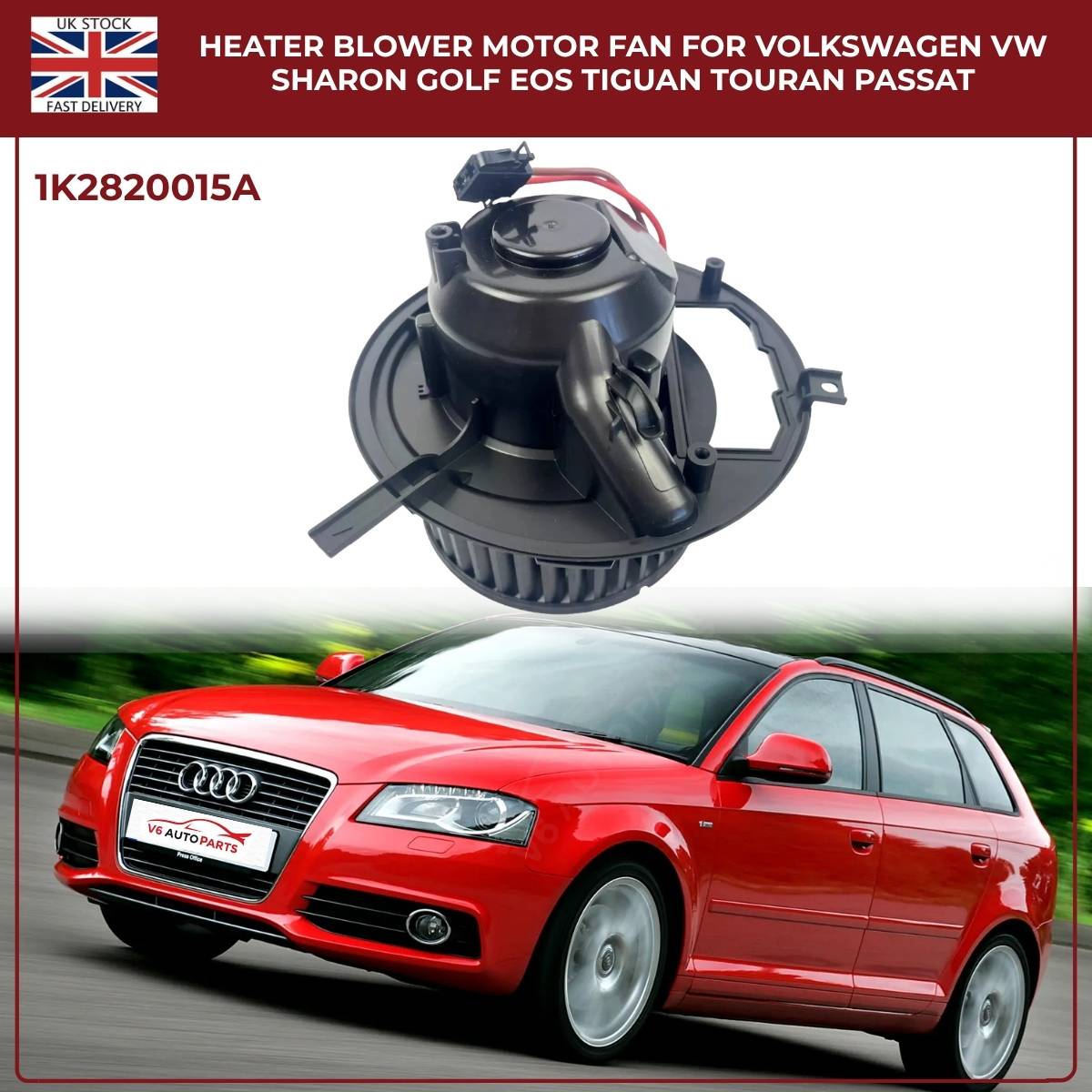 Heater Blower Motor Fan – Fits Volkswagen Sharan, Golf, Eos, Tiguan, Touran, Passat | OEM Replacement  Part