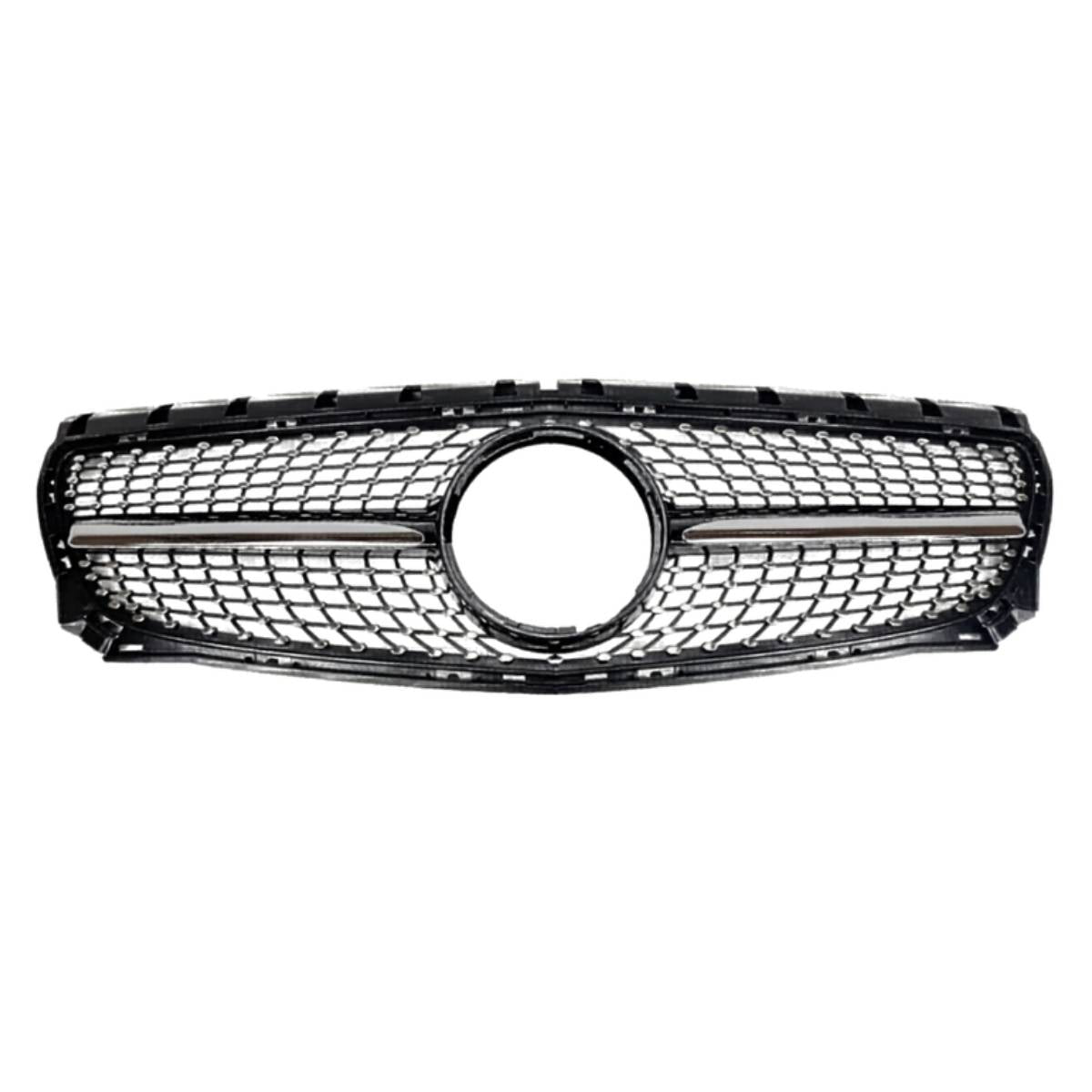 For Mercedes‑Benz B‑Class W246 B250 Front Radiator Diamond AMG‑Style Black Grille (2011–2014)