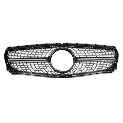 For Mercedes‑Benz B‑Class W246 B250 Front Radiator Diamond AMG‑Style Black Grille (2011–2014)