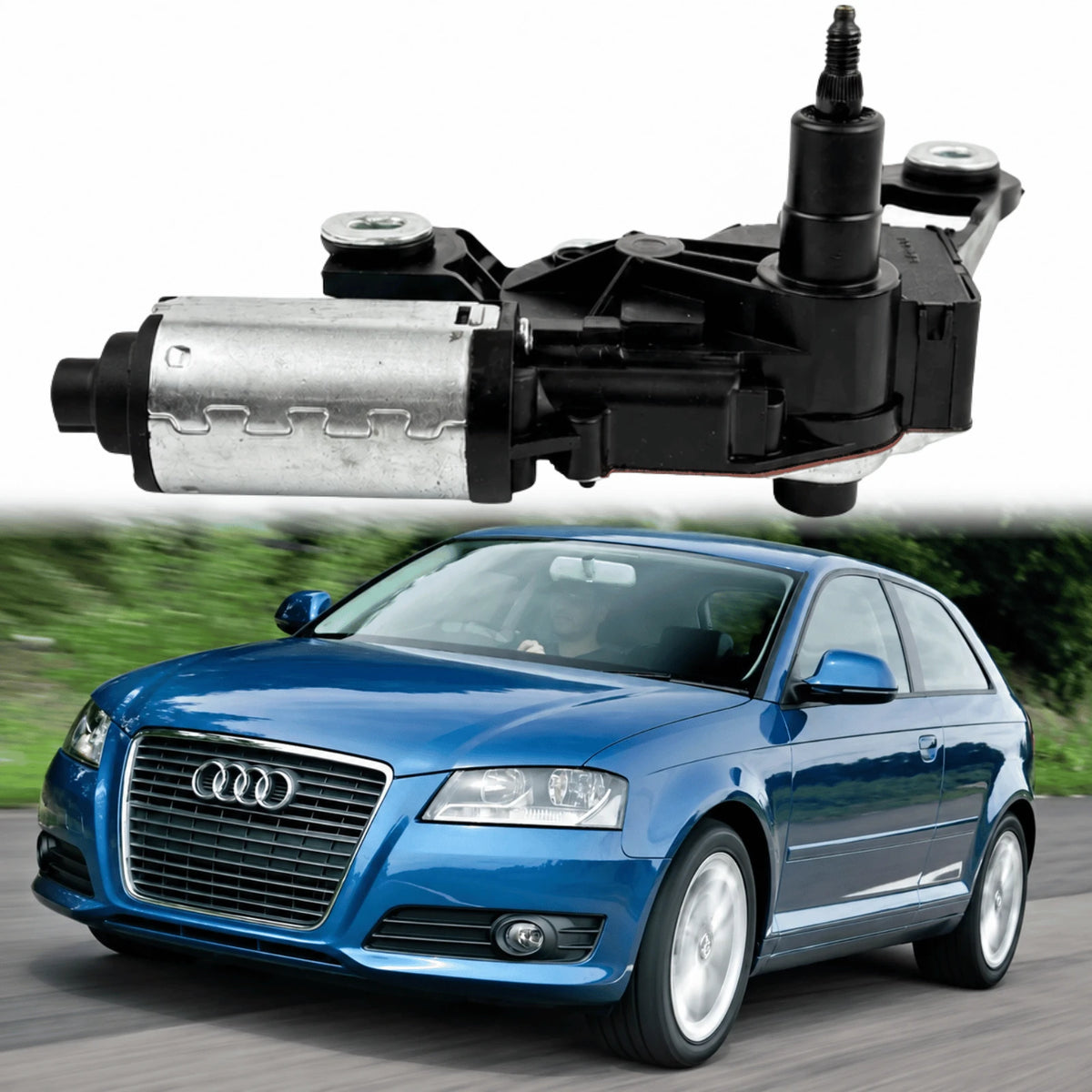 image of Audi Q7 Rear Window Wiper Motor RHD Assembly 8E9955711A