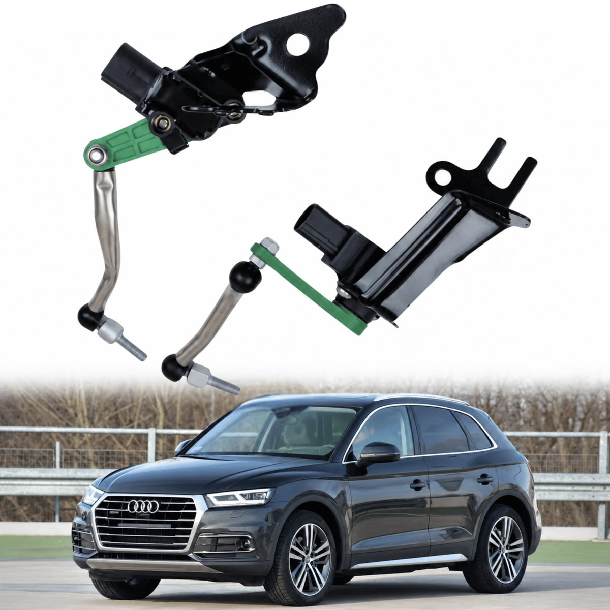 Image of headlight levelling sensor pair for Audi Q5