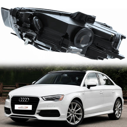 Image of Audi A3 8V RH Front Halogen Headlamp Black Inner Housing 8V0941004A