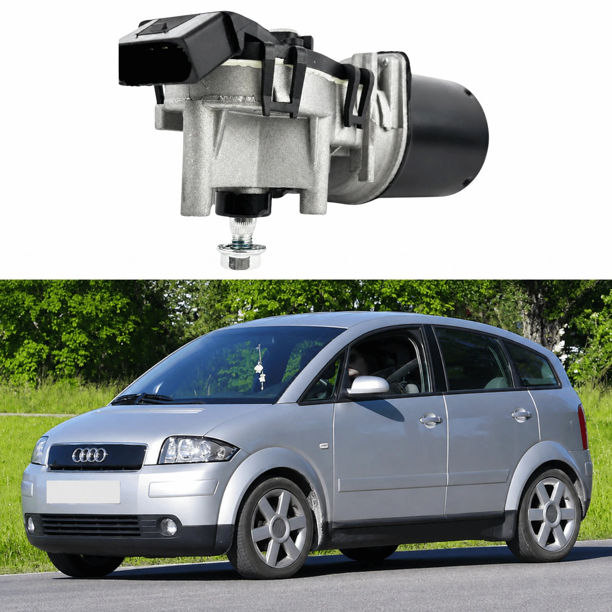 image of front window windscreen wiper motor replacement for Audi A2 8Z0 OEM 8Z0955113