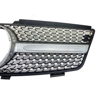 For Mercedes M‑Class W164 Front Radiator Diamond Chrome Grille 2005–2008 ML320 ML350 ML500 ML550 ML63 AMG