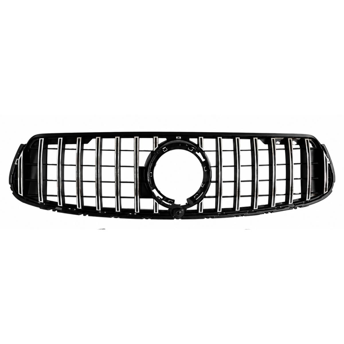 Front Bumper Chrome Slats GT Sport Grille | Fits 2019–2023 Mercedes-Benz GLC-Class W253/C253 Coupe GLC300 & GLC43 (Facelift)