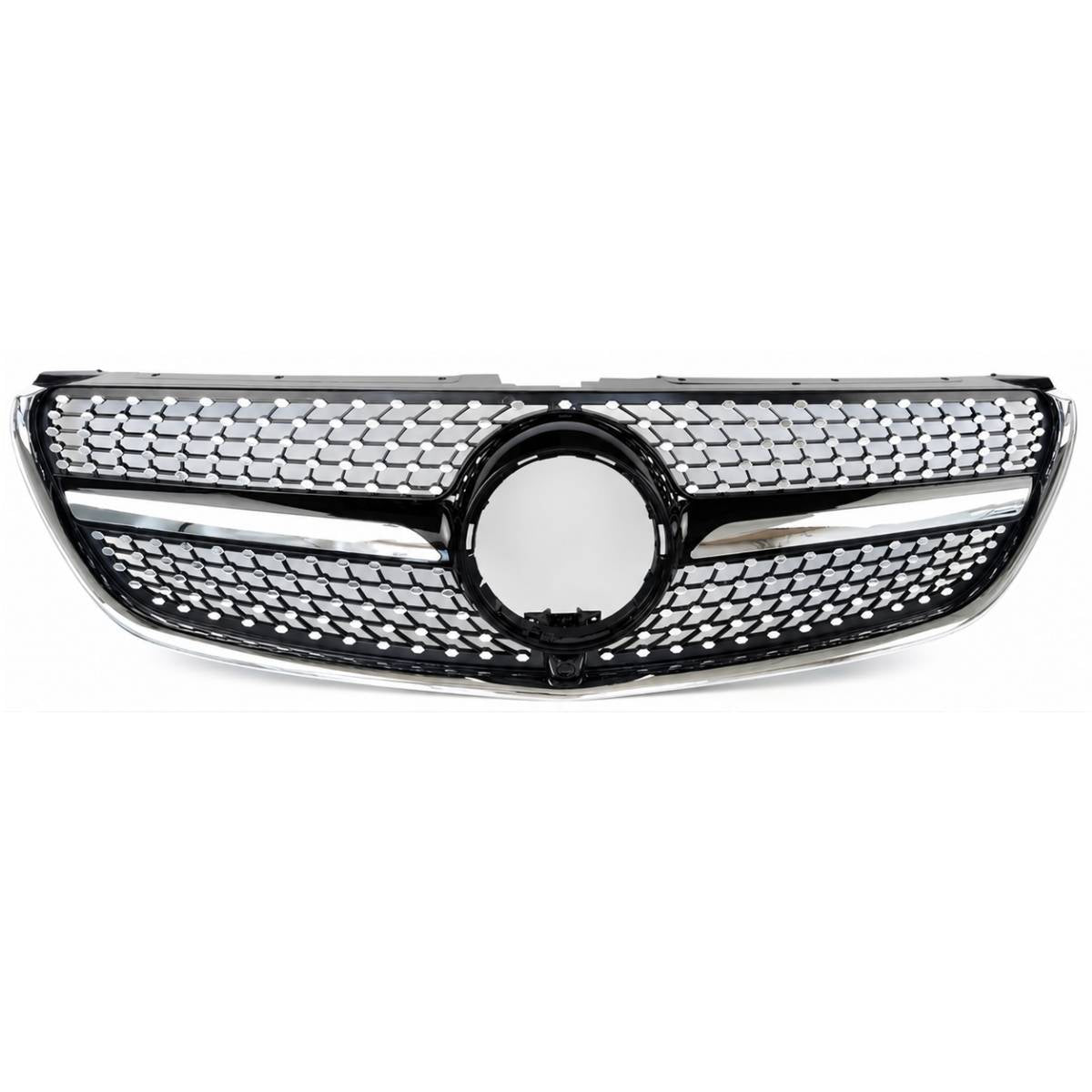 For Mercedes V-Class W447 V250 220 MPV Compatible front Bumper Diamond Black Grille 2015-22