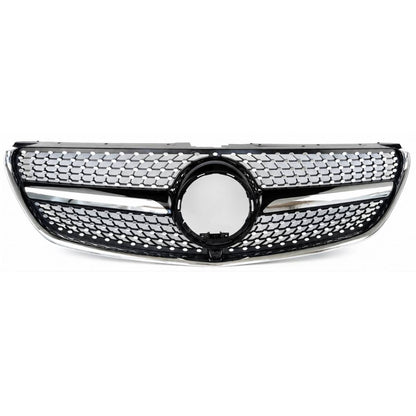 For Mercedes V-Class W447 V250 220 MPV Compatible front Bumper Diamond Black Grille 2015-22